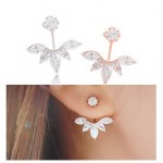 Rose Gold Marquise Flare Crystal Ear Jackets